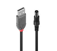 LINDY 70267 - Cable de alimentación USB Tipo A a tipo M de 1,5 metros - Diámetro interior 2,5mm, diámetro exterior 5,5mm