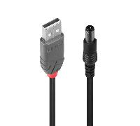 LINDY 70267 - Cable de alimentación USB Tipo A a tipo M de 1,5 metros - Diámetro interior 2,5mm, diámetro exterior 5,5mm