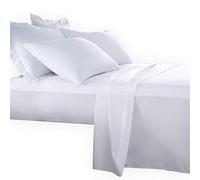 ADP Home - Pack de 6 Und. Sábana Encimera 90 cm, 100% ALGODÓN, Textil para HOSTELERÍA, Medida: 160x290 cm, Blanca