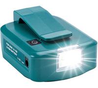 Adp05 Adaptador de Fuente de alimentación Convertidor Fuente de alimentación de teléfono USB Dual con Puerto de CC Luz LED Compatible con Makita batería de Iones de Litio de 18V BL1430 BL1830 BL1840