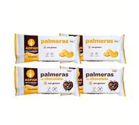 ADPAN Pack de Palmeras Sin Gluten - Palmeritas de Chocolate y Tradicionales, Hojaldre Crujiente, Sin Lactosa, Sin Alérgenos, Apto para Celíacos y Veganos - Lote 2 Paquetes por Sabor (400 g)