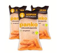 ADPAN Panko Sin Gluten | Pack 3 x 300g | Rebozado Crujiente y Ligero | Apto para celiacos | Sin Trigo ni Alérgenos | Pan rallado Japonés