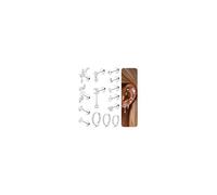 Adramata 12/14Pcs 16G Piercing Oreja Acero Inoxidable Pendientes para Mujer Pendiente Aro Pequeños Hipoalergénico Pendientes Plata Oro Piercing Oreja Cartílago Conch Piercing Helix Piercing Tragus