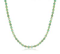 Adramata Collar Piedras Naturales Mujer Collares de Piedra Natural de 5MM, Cuentas de Acero Inoxidable de 3MM, Collar de Cristal Chapado en Oro Ajustable Collar Mujer Verano con caja de Regalo