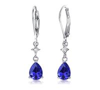 Adramata Pendientes Colgantes de Plata de Ley 925 para Mujer - CZ Brillante, Hipoalergénicos, Lágrima, Gota - Regalo