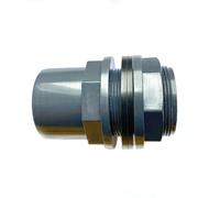 Adrenalin-Fishing Tubo de depósito de PVC-U, 50 mm, 63 x 50 x 2 pulgadas, con 2 manguitos adhesivos, diámetro interior y 63 mm de diámetro exterior, incluye contratuerca.