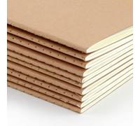 Adri 100 Cuadernos Kraft A5, Páginas Blancas, Libretas de Notas para Escritura, Dibujo, Notebooks, Diario, Bloc de Notas, Escolar, Regalo, para Niños, Estudiantes, Jóvenes, Adultos