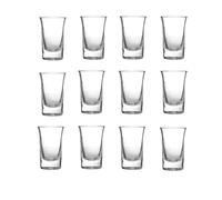 Adri 12 Vasos de Chupito Cristal - Aptos para Lavavajillas - Pack de chupitos de entre 3,4 hasta 6,5 cl de capacidad. (12, 3,4 cl)