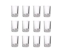 Adri 12 Vasos de Chupito Cristal - Aptos para Lavavajillas - Pack de chupitos de entre 3,4 hasta 6,5 cl de capacidad. (12, 4,3 cl)