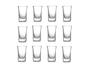 Adri 12 Vasos de Chupito Cristal - Aptos para Lavavajillas - Pack de chupitos de entre 3,4 hasta 6,5 cl de capacidad. (12, 3,4 cl)