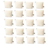 ADRI - 20 Estuches Neceser para Regalar, Bolsa con Cremallera de algodón para Pintar o Personalizar. 23 x 17 x 6 cm. Bolsas Neceser de Viaje (Beig, 20)