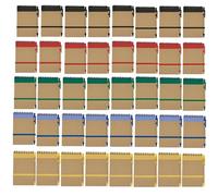 Adri 50 libretas pequeñas a6 de bolsillo con bolígrafo en cartón reciclado a juego, cuaderno con espiral, Portada Rígida, libretita de 70 Hojas lisas ideal para regalos en cumpleaños (50)