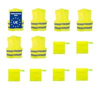 Adri 6 Pack Chalecos Reflectantes de Seguridad, Poliéster, Unisex Adulto, Amarillo, Ajustable con Cierre de contacto, Homologado, con Bolsa de Almacenamiento