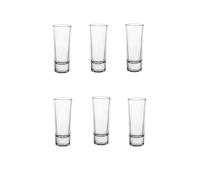 Adri 6 Vasos de Chupito Cristal - Aptos para Lavavajillas - Pack de chupitos de entre 3,4 hasta 6,5 cl de capacidad. (6, 6,5 cl)