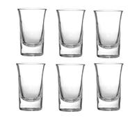 Adri 6 Vasos de Chupito Cristal - Aptos para Lavavajillas - Pack de chupitos de entre 3,4 hasta 6,5 cl de capacidad. (6, 3,4 cl)