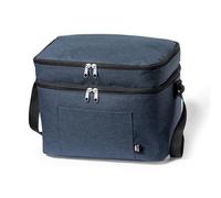 ADRI Bolsa Térmica Porta Alimentos, 15 L, Bolsa Isotérmica para Almuerzo, Nevera de Doble Compartimento, Material PEVA (Azul)