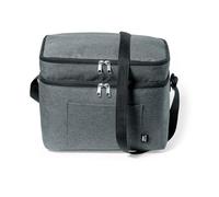 ADRI Bolsa Térmica Porta Alimentos, 15 L, Bolsa Isotérmica para Almuerzo, Nevera de Doble Compartimento, Material PEVA (Gris)