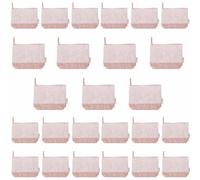 ADRI - Estuche Neceser Beig y Marron para Regalos, Bolsa con Cremallera de algodón Reciclado para Pintar o Personalizar. 23 x 18 x 8 cm. Bolsas Neceser de Viaje (Beig y Marron, 25)