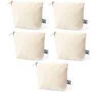 ADRI - Estuche Neceser para Regalar, Bolsa con Cremallera de algodón para Pintar o Personalizar. 23 x 17 x 6 cm. Bolsas Neceser de Viaje (Beig, 5)