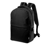 Adri Mochila para Portátil de 15,6 Pulgadas, Puerto USB, Diseño Ligero y Resistente, Unisex, para Trabajo y Viajes (Negro)