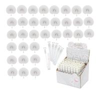 ADRI - Pack 48 pai pai y 48 pomperos blancos para bodas, pomperos y pai pai para tus invitados en el día de tu boda