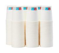 Adri Vasos de Café Desechables, 100 Blancos, 120 ml, para Bebidas Frías y Calientes 4 oz (100, Blanco, 120 ml)