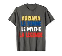Adriana La Femme Le Mythe Legend Cadeau pour Adriana Camiseta, Hombre, Asfalto, 4XL
