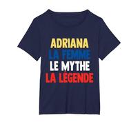 Adriana La Femme Le Mythe Legend Cadeau pour Adriana Camiseta, Mujer Tallas Grandes, Azul Marino, 1XL Grande