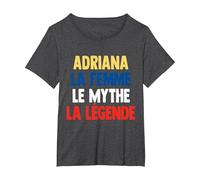 Adriana La Femme Le Mythe Legend Cadeau pour Adriana Camiseta, Mujer Tallas Grandes, Jaspeado Oscuro, 6XL Grande