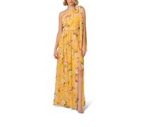 Adrianna Papell Adrianna Papell - Vestido de chifón floral de un hombro. Amarillo Talla 48