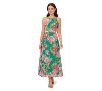Adrianna Papell Floral Chiffon Halter Dress Vestido, Verde Multi, 44 Mujeres