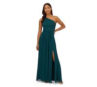 Adrianna Papell Gasa de un Hombro Vestido para ocasión Especial, Cazadores, 42 para Mujer