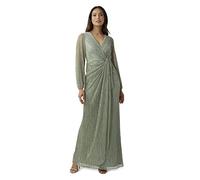 Adrianna Papell Metallic Mesh Draped Gown Vestido para ocasión Especial, Pizarra Verde, 42 para Mujer