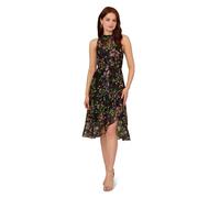 Adrianna Papell Printed Halter Midi Dress Vestido para ocasión Especial, Negro, Multi, 42 para Mujer