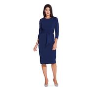 Adrianna Papell, Vestido crepé de Tubo de Punto para Mujer, Azul Marino (Navy Sateen), 12
