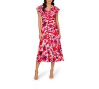 Adrianna Papell Vestido tobillero estampado floral. Rosa 38