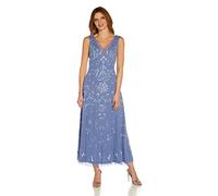 Adrianna Papell Women's Beaded Ankle Length Dress, French Blue