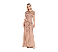 Adrianna Papell Women's Floral Beaded Godet Gown