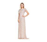 Adrianna Papell Vestido de lentejuelas de manga corta para mujer, Rosa (Blush), 12