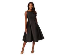 Adrianna Papell Women's Sleeveless Mid-Length Party Dress with V-Back, Black, 10