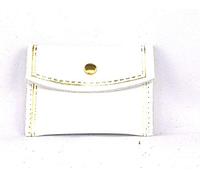 adriatica Cuero cajita portarosario con Botón de Piel, perfiladas en Oro CM 8,5 X 6-Colore Bianco-confezione de 20 pezzi-in Stock