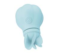 ADRIEN LASTIC Caress Estimulador Clitoris Azul - Innovador Con 10 Modos De Vibración Y Rotación