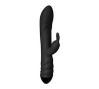 ADRIEN LASTIC - TWISTER MASAJEADOR VIBRADOR Y ROTADOR RABBIT NEGRO
