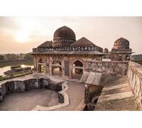 adrium Cuadro de aluminio compuesto de 50 x 30 cm: Mandu India, ruinas afganas del reino islámico, monumento a la mezquita y tumba musulmana. Detalles arquitectónicos.