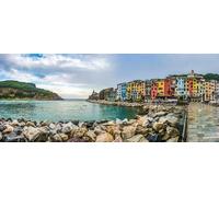 adrium Cuadro de aluminio compuesto de 70 x 30 cm: hermosa ciudad pesquera de Portovenere cerca de Cinque Terre con espectaculares nubes después de la lluvia, Liguria, Italia (46642512)