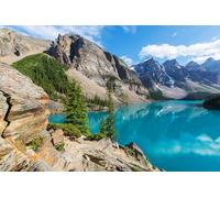 adrium Cuadro de madera de 120 x 80 cm: hermoso lago Moraine en el Parque Nacional Banff, Canadá (43878811)