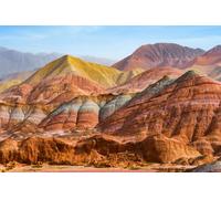 adrium Cuadro de madera de 60 x 40 cm: Rainbow Hills Scenic Geoparque Nacional Zhangye en Zhangye Town, Gansu, China (238478259)