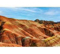 adrium Cuadro de madera de 80 x 50 cm: Rainbow Hills Scenic Geoparque Nacional Zhangye en Zhangye Town, Gansu, China (242687012)