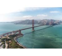 adrium Cuadro en lienzo de 110 x 70 cm San Francisco Golden Gate visto desde el vuelo de helicóptero (90035446)