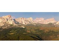 adrium Cuadro en lienzo de 140 x 70 cm: vista nocturna desde el monte Col Di Lana a Gruppo Nuvolau, una de las mejores vistas de los Dolomitas italianos (44700232)
